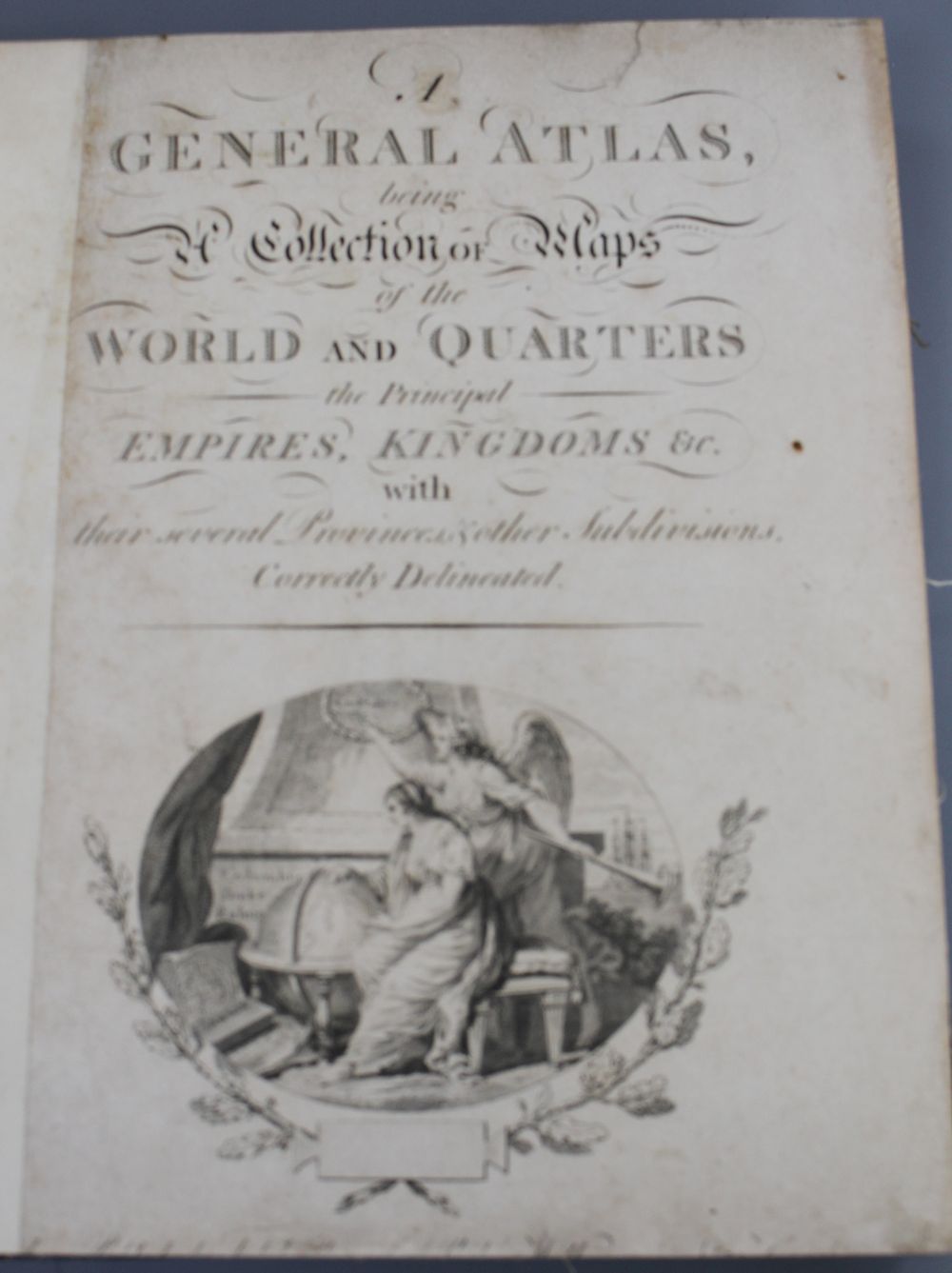 Wilkinson, Robert - A General Atlas being a Collection of Maps of the World and Quarter ..., qto, half calf, front inner joint split, f